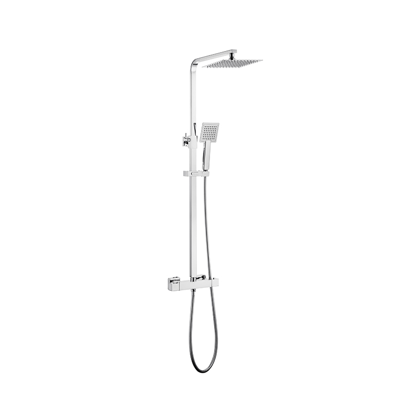 Square thermostatic shower set