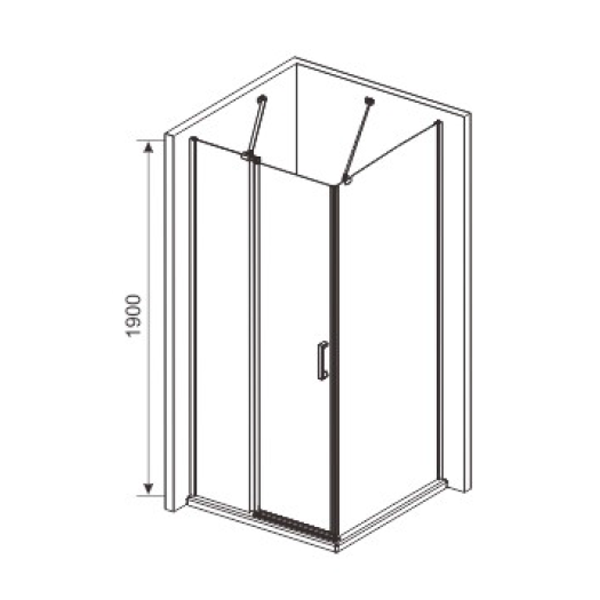 Frameless square pivot glass door shower enclosures_Duschkabinen_duschen_rundduschen_douchecabine