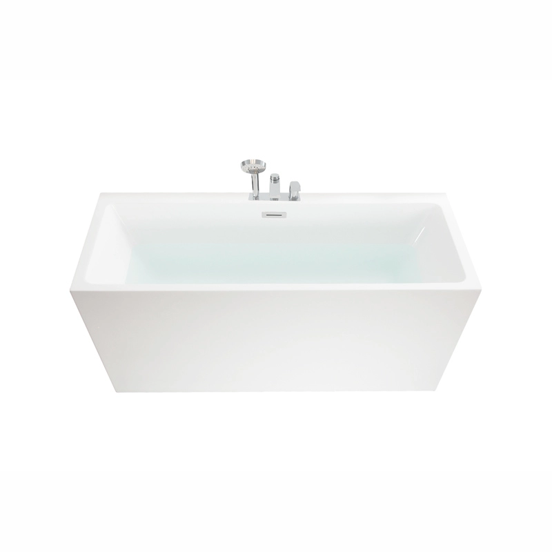 Square Shape White Acrylic Freestanding Bathtub