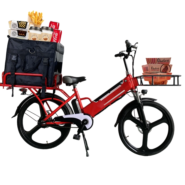 48V 240W red food delivery electric bike