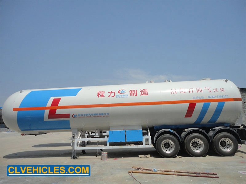 3 axle 49600 liter lpg road tanker semi trailer