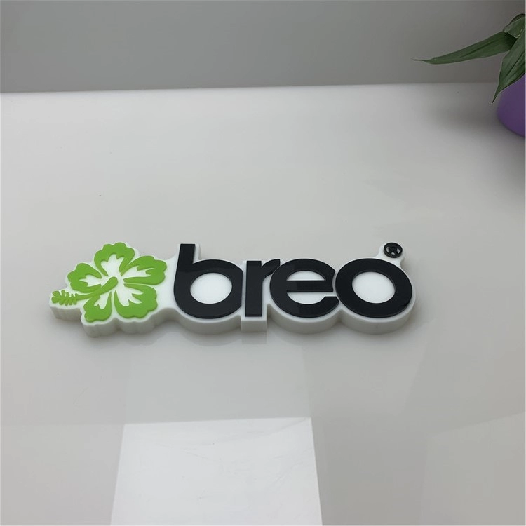 Custom green and black plexiglass 3d acrylic logo sign