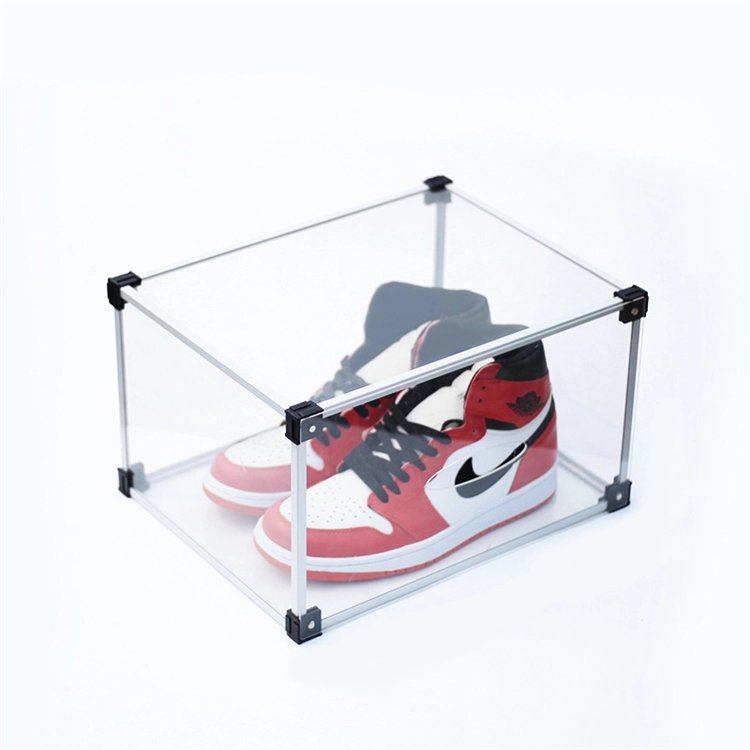 drop front box acrylic Dust proof shoes box acrylic storage For collectibles