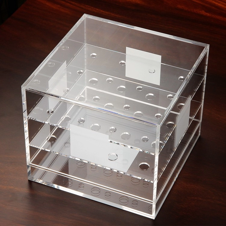 Acrylic box square flower rose eternal flower collection box transparent crystal box