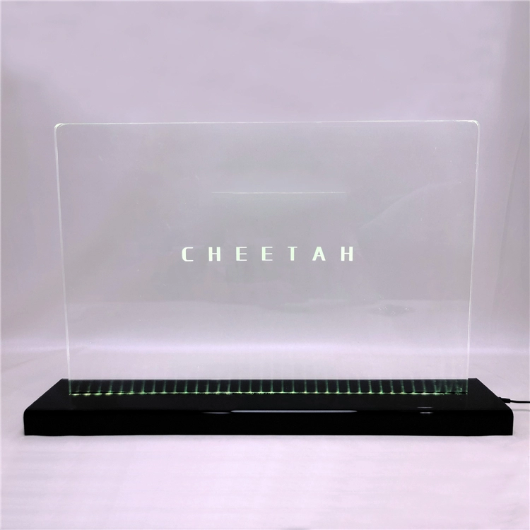 Freestanding acrylic sign holder led with Custom Designs