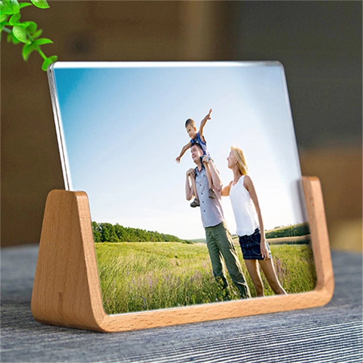 Acrylic U-shaped picture frame home desk decoration for Valentine's Day gift