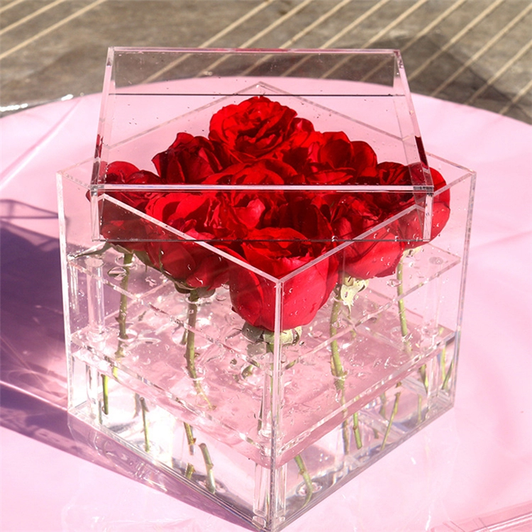 Tall Transparent Dustproof Acrylic Rose Box