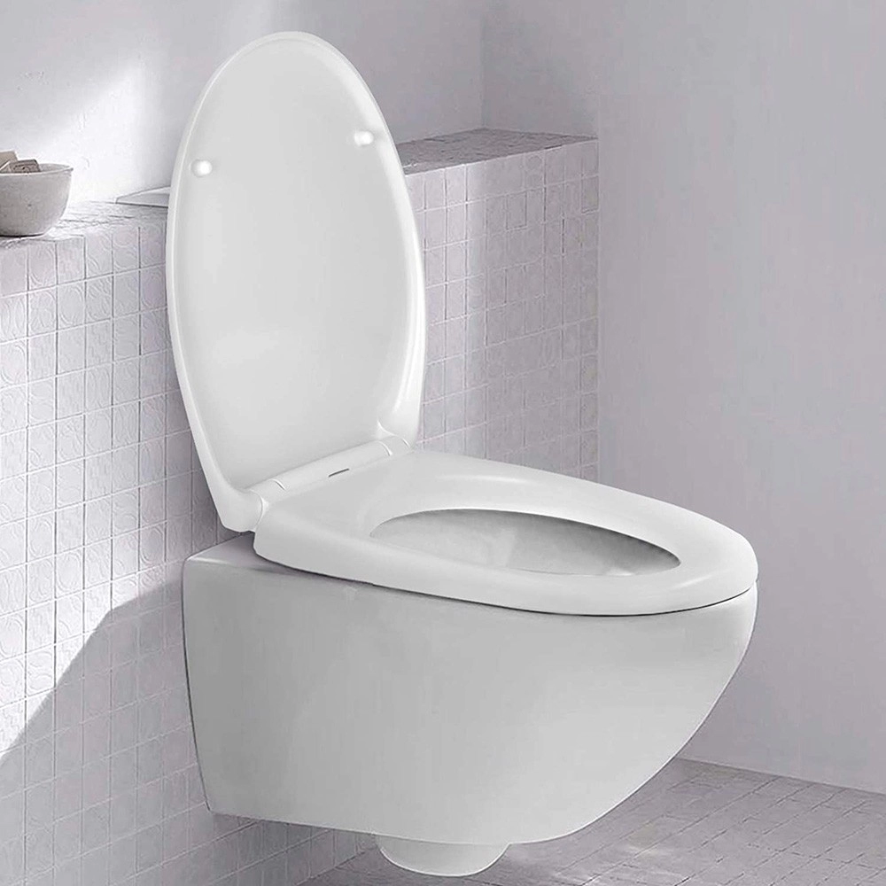 Duroplast wrapped-over round classic toilet seat white