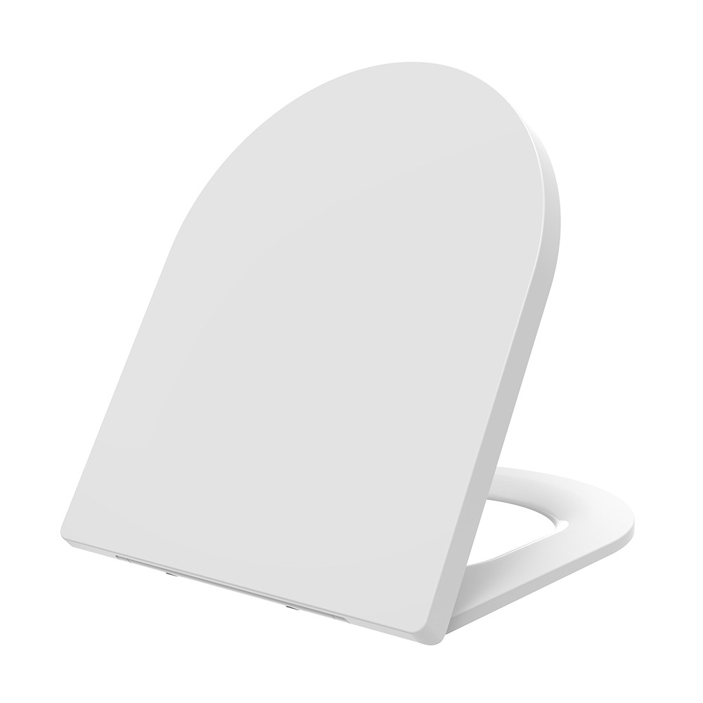 D shaped urea WC lid cover elongated ultra-thin toilet seat cover