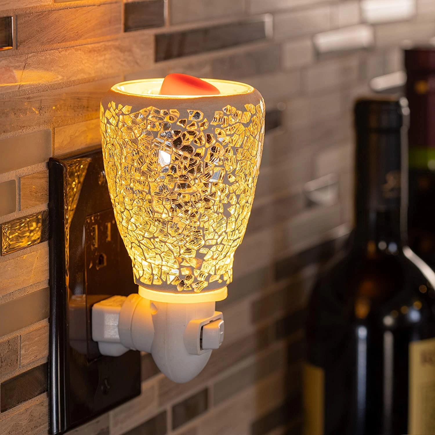 3D Glass Electric Wax Melt Burner Lamp For Living Room