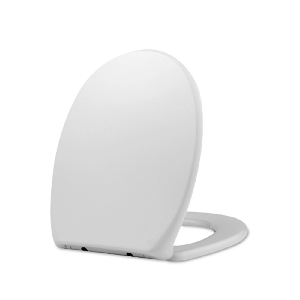 White oval shaped round toilet lid cover universal size toilet seat cover