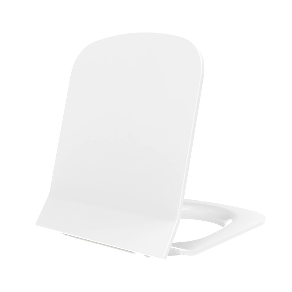 Classic sandwich super-thin white square lavatory seat cover