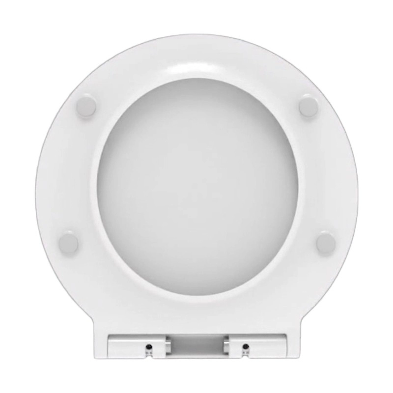 Circle round toilet bowl lid urea white toilet seat cover with shoft close