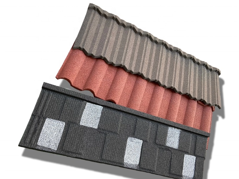 New Building Materials Colorful Stone Coated Metal Roof Tile