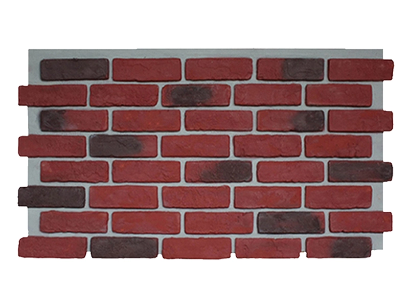 Red and black Faux Brick Wall Panel