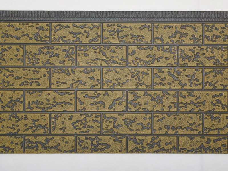 6 Course Brick Pattern Metal Carved Panels