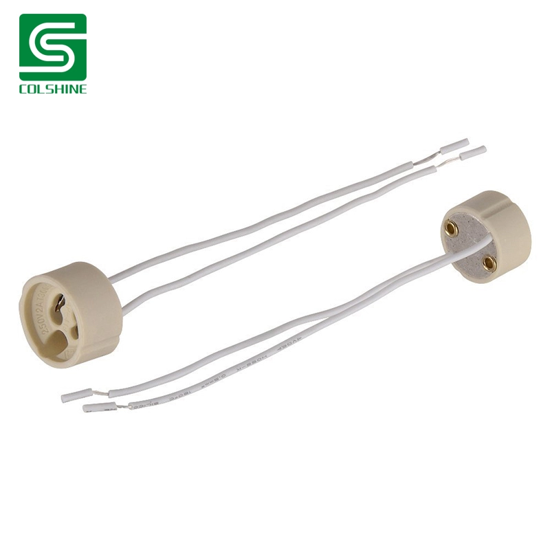GU10 Socket LED Bulb Halogen Lamp Holder Base Ceramic Wire Connector