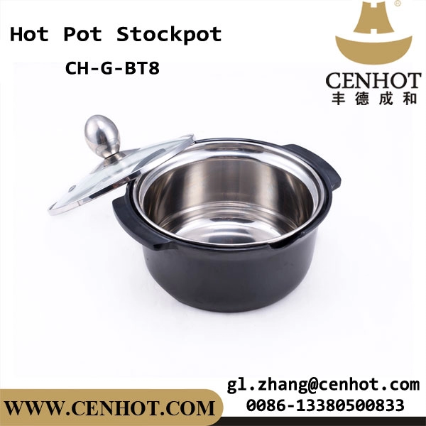 CENHOT Black Coating Mini Stock Pot For Hot Pot Restaurant