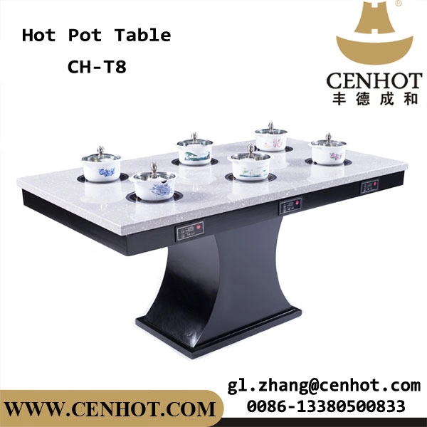 CENHOT Hot Pot Table Built In For Restaurant Using