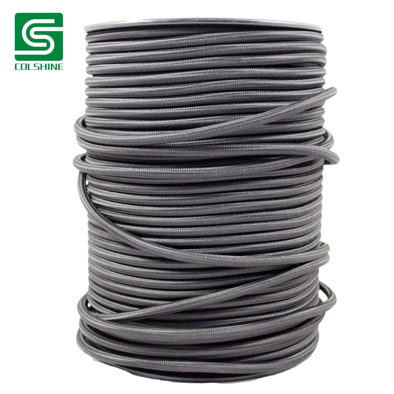 Round Cloth Covered Textile Electrical Cable 2 Cord