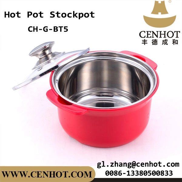 CENHOT Chinese Mini Hot-pot Cookware Colourful Stainless Steel Hotpot Set