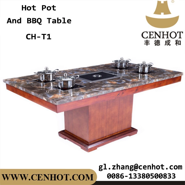 CENHOT Hot Pot With Korean Barbucue grill Table For Restaurant