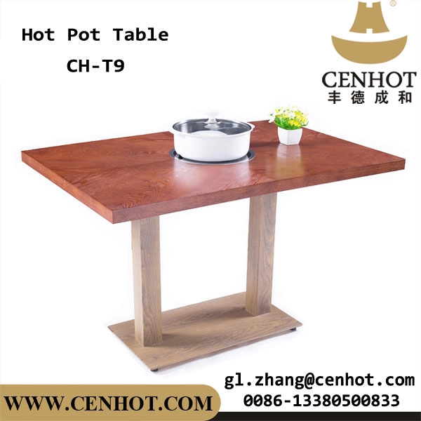 CENHOT Hot-sale Wooden Tabletop Hot-pot Table For Restaurant