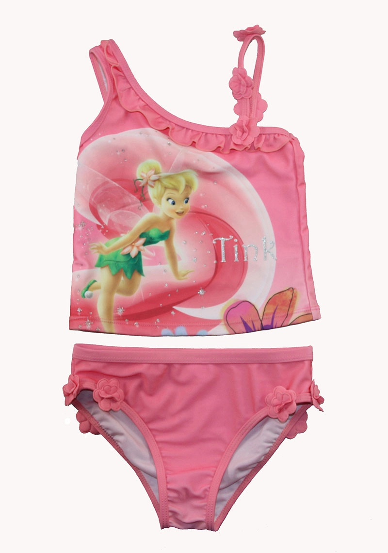 Pink Disney Fairies Girls Two Piece Tankini Swimsuit