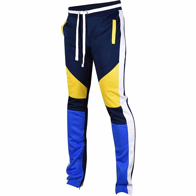 Mens Hip Hop Premium Slim Fit Track Pants - Athletic Jogger Bottom with Side Taping