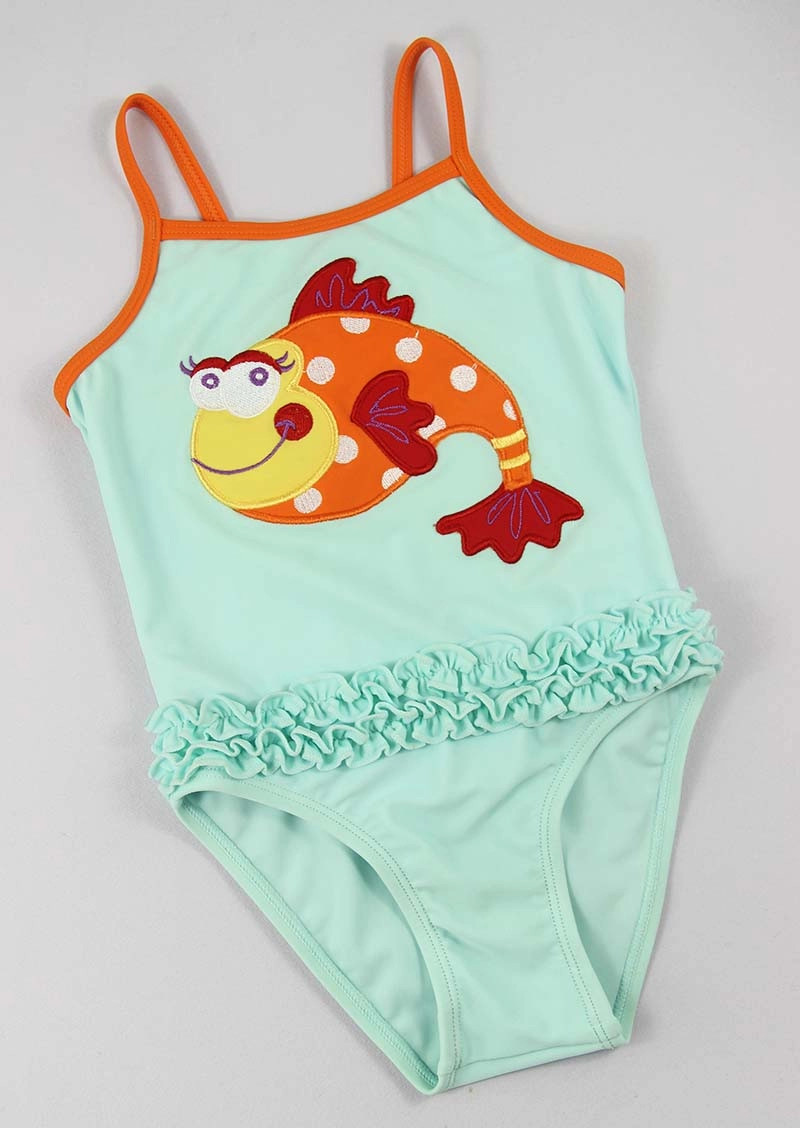 Little Girls' Cute Fish One Piece Swimsuits