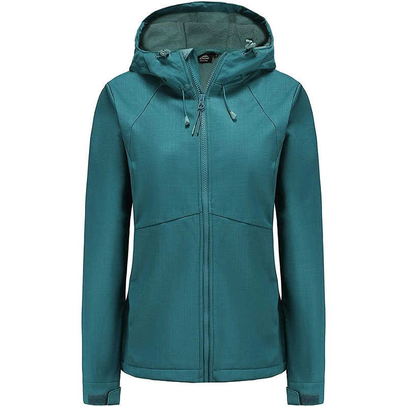 Women's Fleece Lined Softshell Waterproof Jacket Lightweight Anorak Hiking Coat