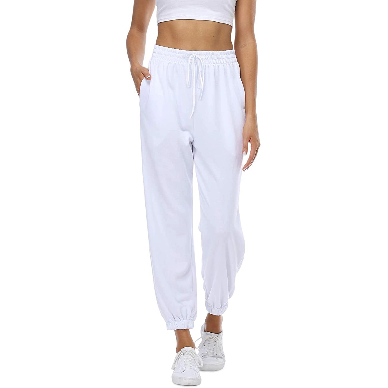 Women's Sweatpants High Waist Drawstring Joggers Athletic Pants with Pockets