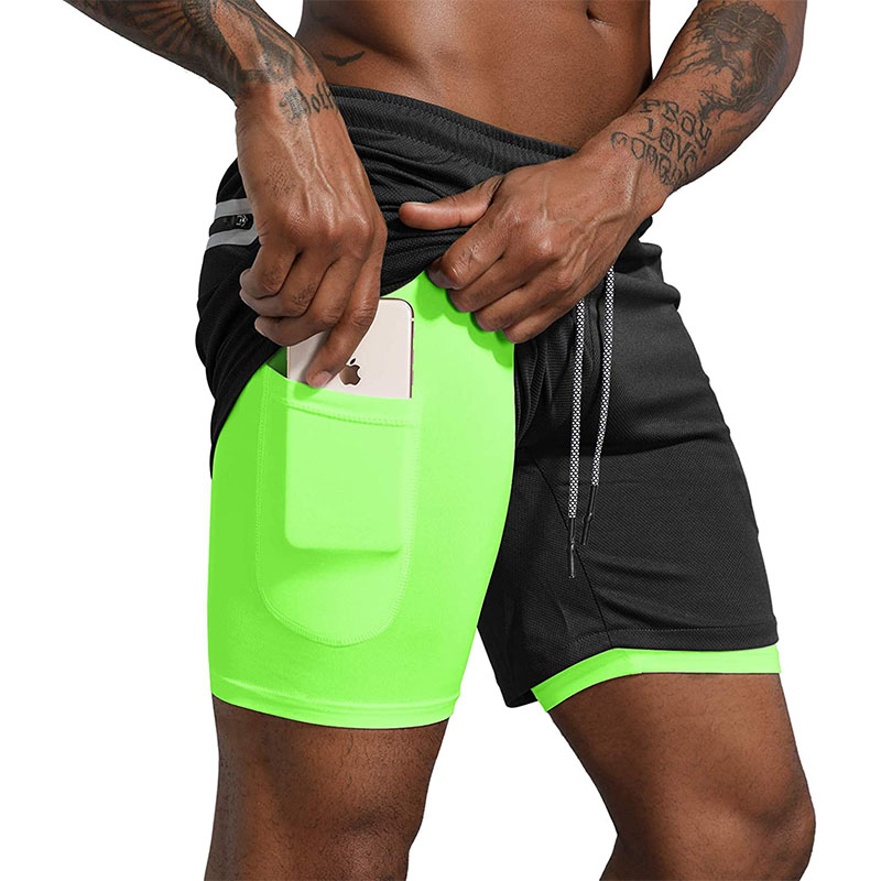 balck Fluorescent running shorts