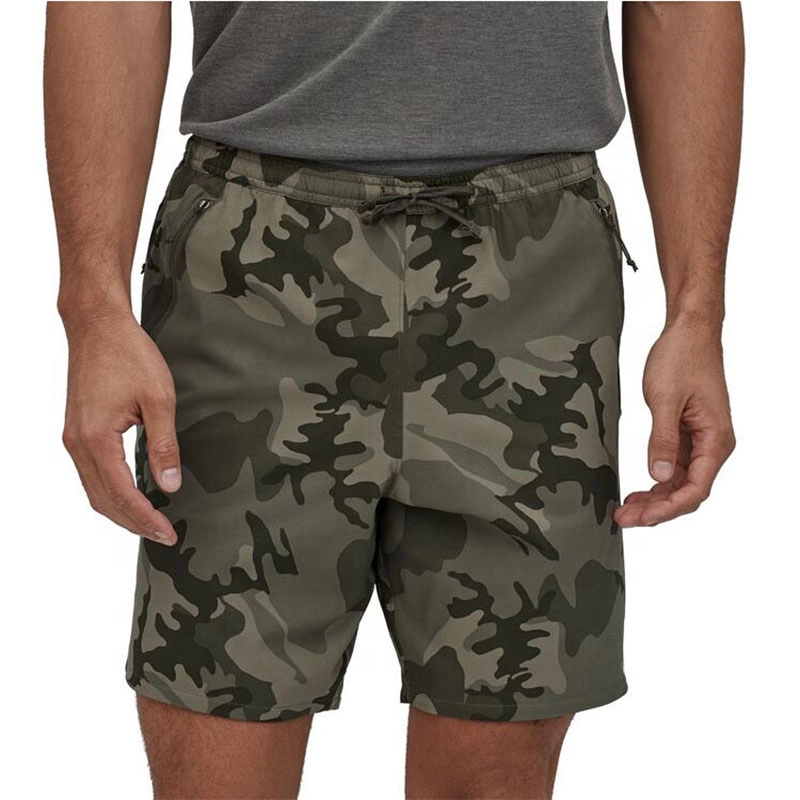 Men Breathable Camo Printing Workout Running Shorts