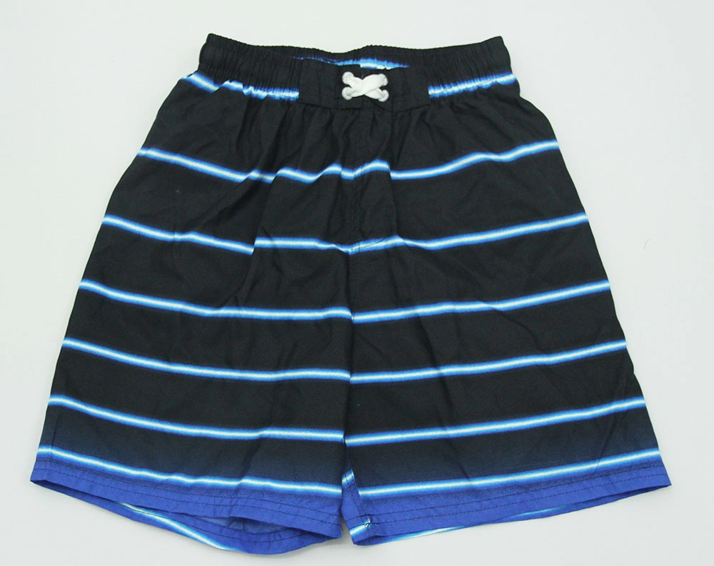 Black & Blue Stripes Men's Swim Shorts