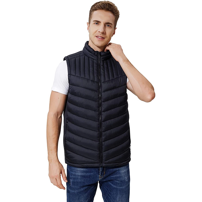 Winter Down Vest Lightweight Casual Insulated Work Quilted Short Outdoor Vest