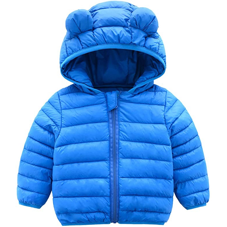 Kids Hooded Down Coat Infants Toddlers Light Puffer Jacket