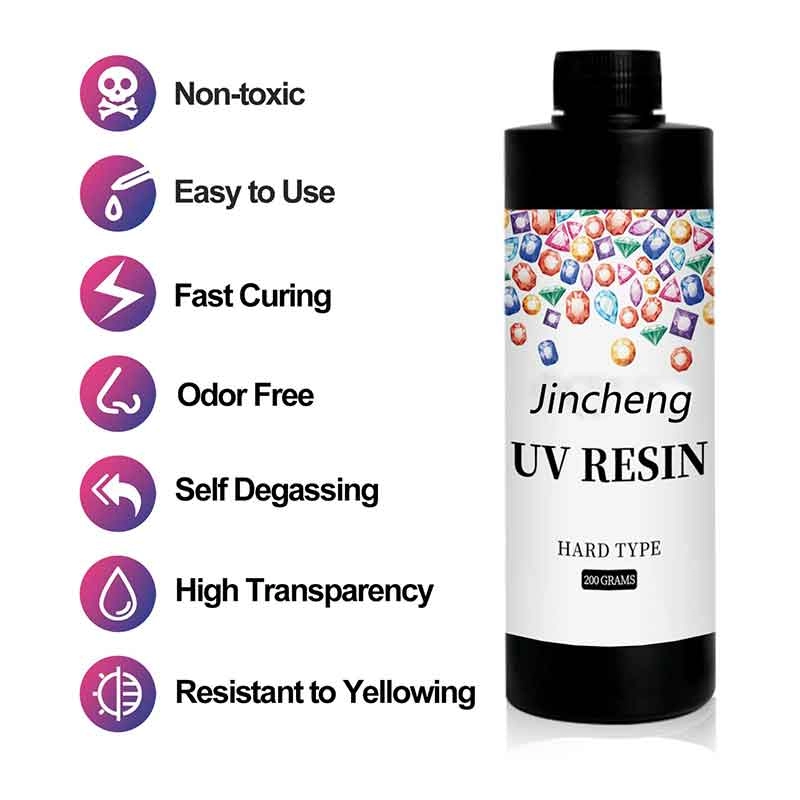 UV Resin 200g Crystal Clear Ultraviolet Curing Epoxy Resin for DIY Jewelry Making