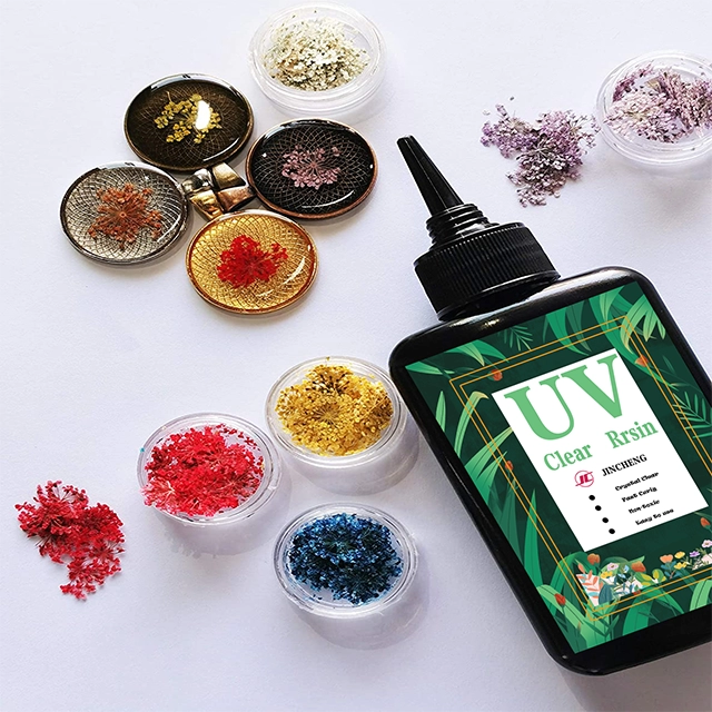 UV Resin Crystal Clear Ultraviolet Curing Epoxy Resin for DIY Jewelry
