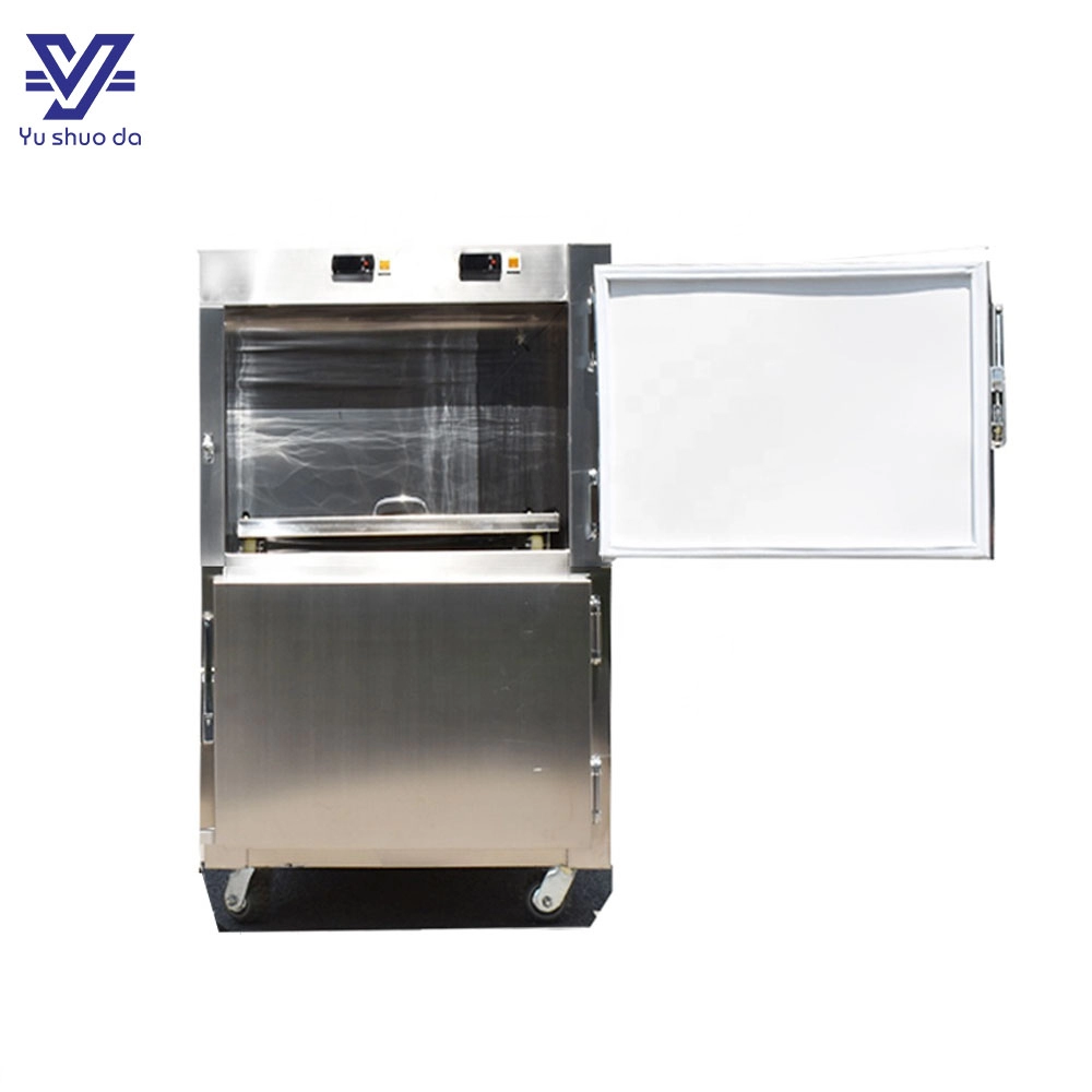 201 Stainless steel 2 body mortuary morgue refrigerator