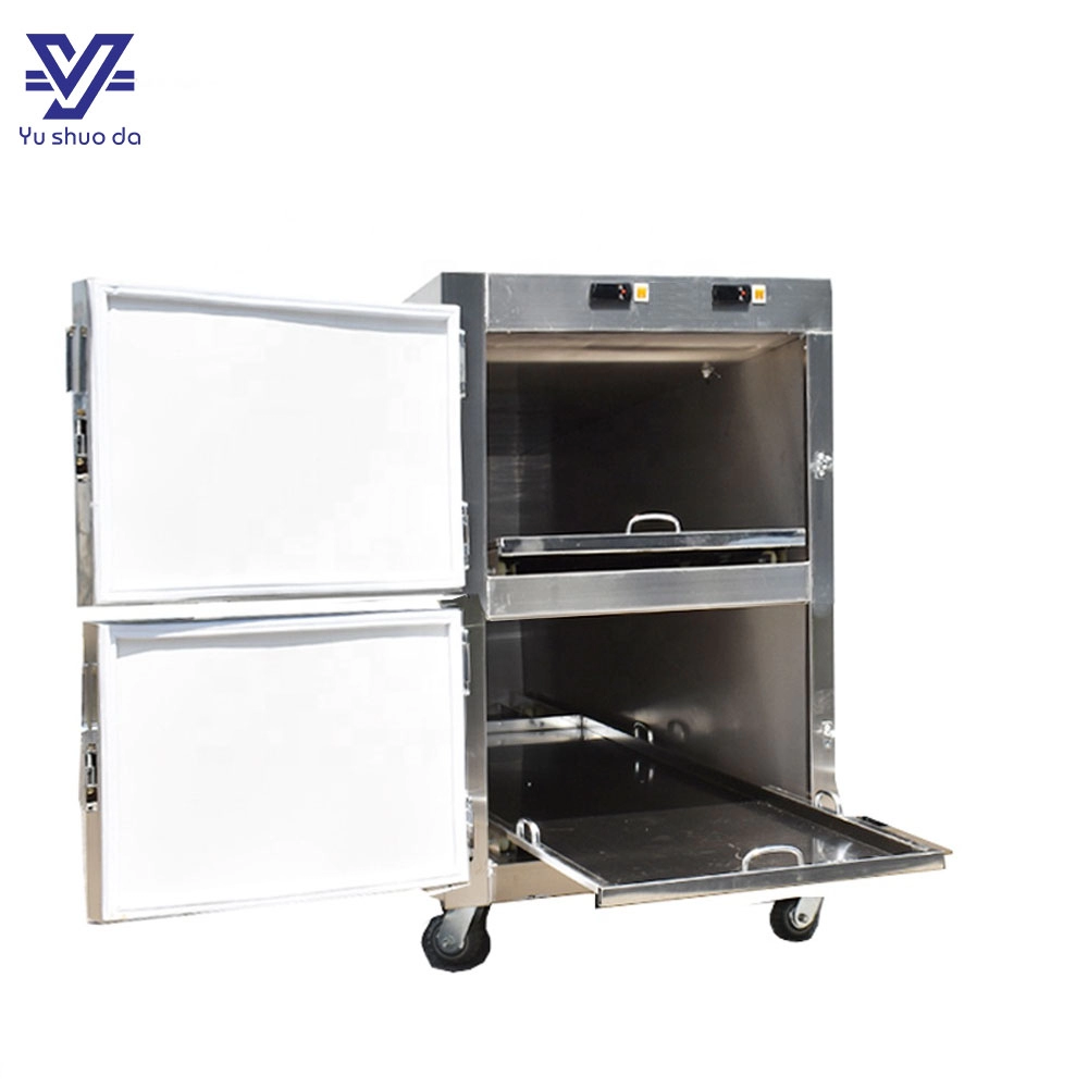 201 Stainless steel 2 body mortuary morgue refrigerator