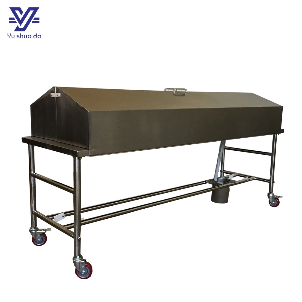 Funeral stainless mortuary autopsy table
