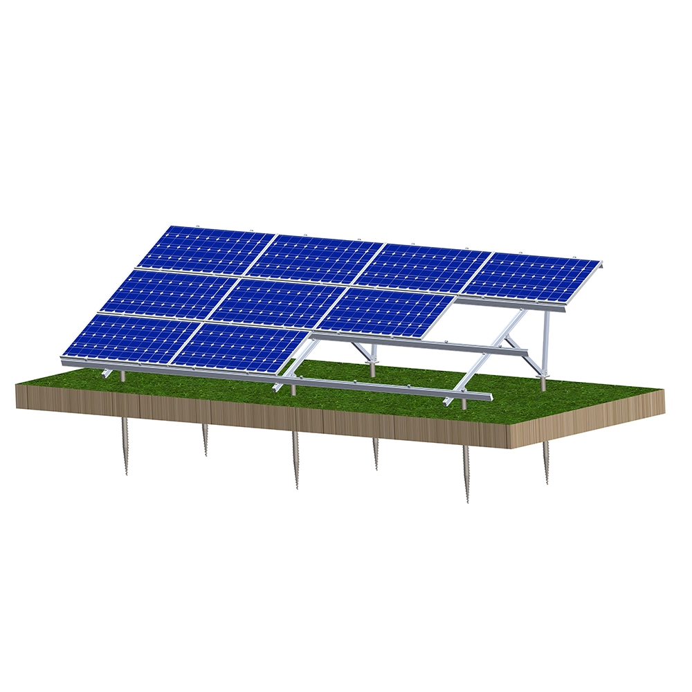 Aluminum ground pv mounting power system