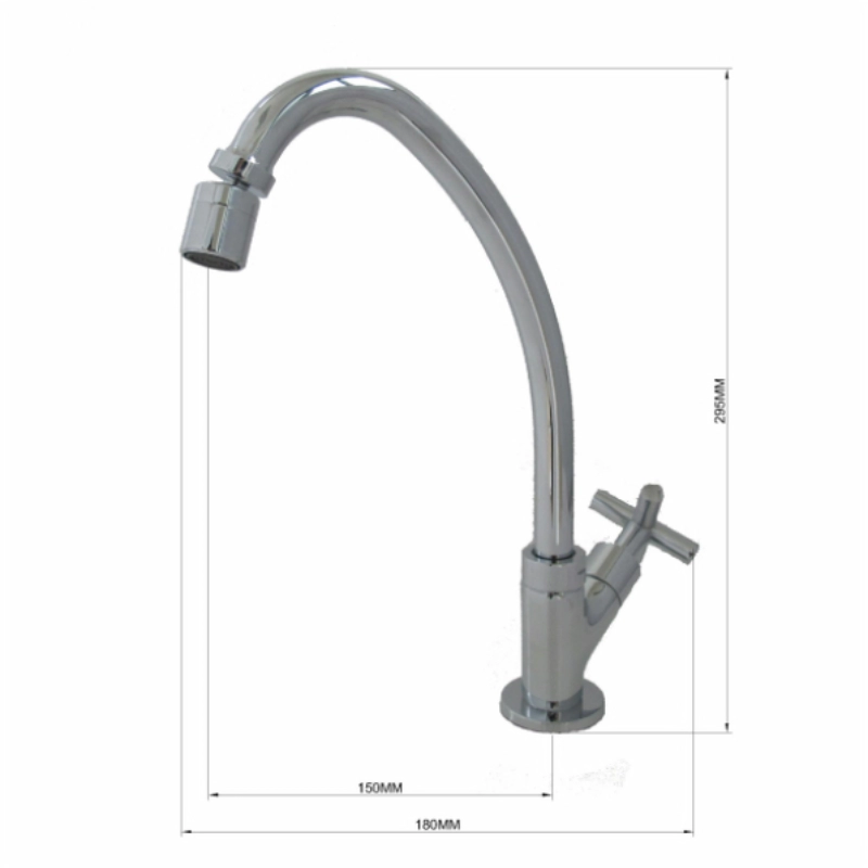 Chrome Single Hole Cold Kitchen Water Tap
