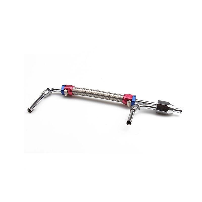 Adjustable Fuel Line With Red And Blue Hose Ends