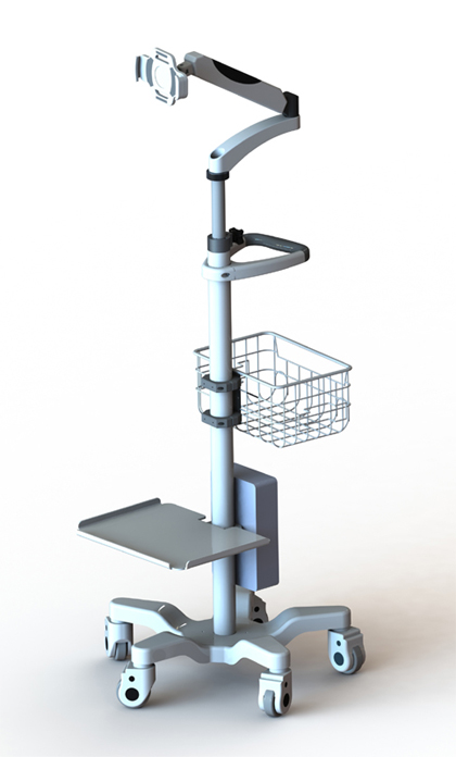 Variable height 360 degree adjustment dental medical trolley