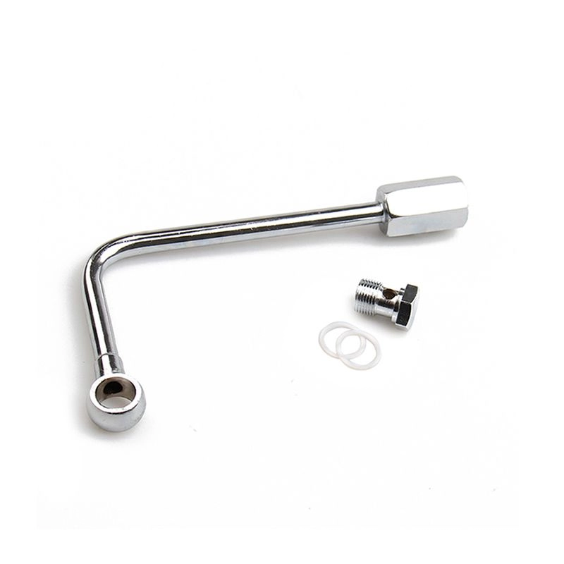 3/8 Inch Chrome Plated Fuel Line Kit with 3/8 Inch NPT Inlet