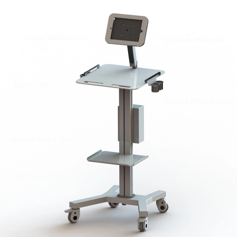 Mobile Telehealth Tablet Medical Cart with Locking