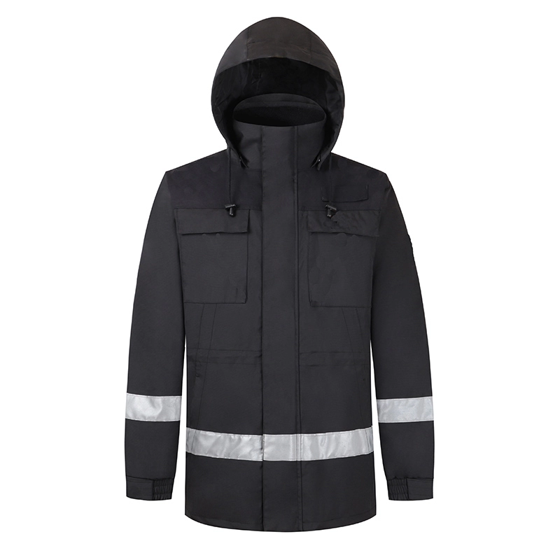 Men's Winter Quilted 2 In 1 Reflective Waterproof Work Jacket