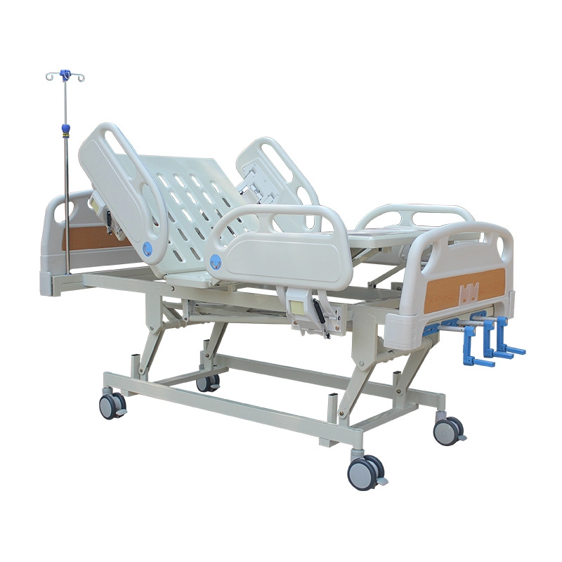 Three Crank Manual Medical Metal Hospital Beds